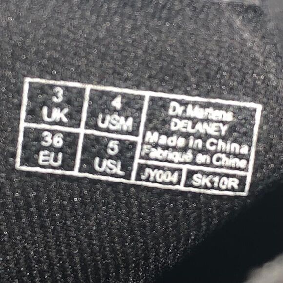 Doc Dr Martens Black Delaney Leather Boots Women’s Size 5 Men’s 4 Side Zip - Picture 3 of 10